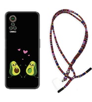 General Mobile GM 21 Pro GM 22 Pro Plus Kılıf Boyun Asklı Rasta Silikon Aşık Avokadolar 1642