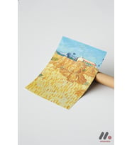 Van Gogh Buğday Demetleri, Çerçevesiz Yüksek Kalite Duvar Afişi - Sanatsever Hediyesi