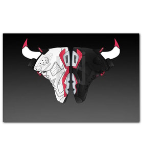 Cakatabloo Basket Ayakkabılarından Bulls Amblemi MDF Tablo