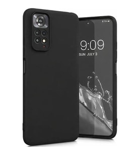 Coverzone Xiaomi Redmi Note 11S Global ?le Uyumlu K?l?f Z-Mara Lansman Vieri Tam Koruma Arka Kapak Kamera Koruma �?k?nt?l? P�r�zs�z Y�zey Siyah