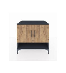Kronos Şifonyer 2 Raflı 2 Kapaklı 88x59x80 Antrasit-Çam