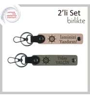 Sevgiliye Her Gün Kullanılabilir Kalıcı Hediye, Gemi Figürlü Set, Yavru Ağzı-Kül Gri (Çok Renkli)