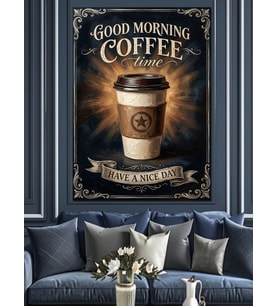 Good Morning Coffee Paket Kahve Dekoratif Kanvas - Mdf Ahşap Tablo