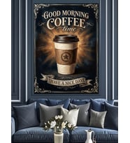 Good Morning Coffee Paket Kahve Dekoratif Kanvas - Mdf Ahşap Tablo
