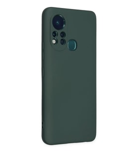 Mey İthalat® İnfinix Hot 11s Kılıf Nano içi Kadife Silikon - Koyu Yeşil