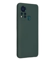 Mey İthalat® İnfinix Hot 11s Kılıf Nano içi Kadife Silikon - Koyu Yeşil