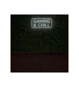 GAMING & CHILL Yazılı Neon Tabela