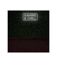 GAMING & CHILL Yazılı Neon Tabela