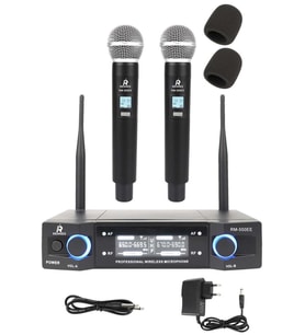 Rennes RM-550EE UHF Çiftli EL Telsiz Kablosuz Mikrofon Seti