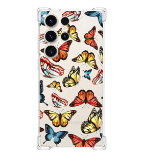 PrintiFy Samsung Galaxy S23 Ultra Uyumlu Water Color 2 Baskılı Şeffaf Köşe Korumalı Antişok Kılıf