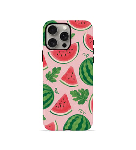 iPhone 15 Pro Vorian Çift Katmanlı MagSafe Kılıf Watermelon Garden Party