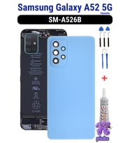 Samsung Galaxy A52 5G Arka Kapak Pil Batarya Kapağı Kamera Lensli SM-A526B Uyumlu + Tamir Kiti