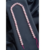 Madagaskar Pembe Kuvars Doğal Taş Küre Kesim 8mm Dizi [AA]