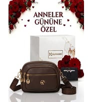 Cüzdan Hediyeli 4 Bölmeli kaliteli Kadın Çapraz Askılı Omuz Çantası