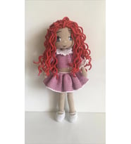 Kızıl Güzeli Bebek Amigurumi Organik Oyuncak