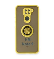 Xiaomi Redmi Note 9 Kılıf Montreal Yüzüklü Silikon Kapak - Sarı