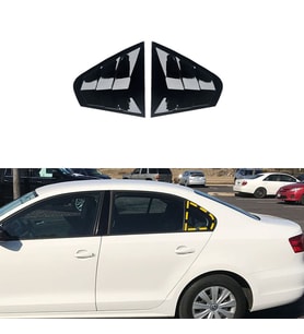 Volkswagen Jetta Kelebek Cam Kaplama Vizörü Parlak Siyah