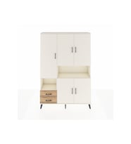 Arges Dolap 10 Raflı 2 Çekmeceli 5 Kapaklı 132x30x195 Aytaşı-Aytaşı/Çam