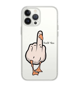 Iphone 15 Pro Uyumlu Duck You Tasarımlı Şeffaf Telefon Kılıfı
