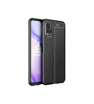 Çınarcık Dev Vivo Y21 Kılıf Focus Derili Silikon - Kırmızı
