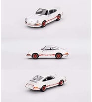 Mini GT 612 Porsche RS 2.7 Grand Prix White Red Livery LHD Model Araba