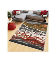 Rovigo Home Dijital Baskı Yıkanabilir Kaymaz Taban Salon Halısı RVG0431 (Gri)