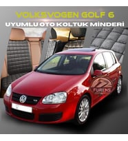 Volksvogen Golf 6 Antrasit Renk Tay Tüyü Cepli & Terletmez Sırtlı Oto Koltuk Minder Seti - Koltuk Koruma Kılıfı (ÖN & ARKA TAM SET)
