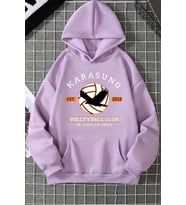 Unisex Karasuno Baskılı Sweatshirt (Lila)