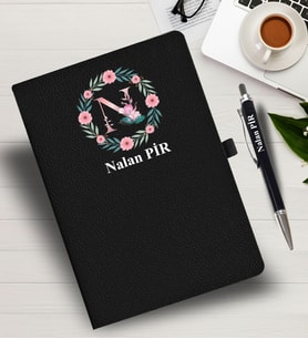 Kişiye Özel harf Tasarımlı  İsme Özel Defter ve Kalem