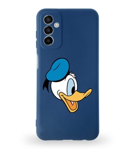 Samsung Galaxy M23 Uyumlu Lansman Kılıf Altı Kapalı İçi Kadife  Donald Duck-F Tasarımlı  Kapak (Şeffaf)