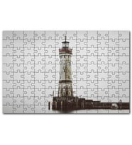 Cakapuzzle Deniz Feneri ve Sisli Deniz Puzzle Yapboz MDF (Ahşap) (120 Parça)