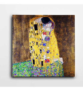 Gustav Klimt The Kiss Kare Kanvas Tablo