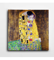 Gustav Klimt The Kiss Kare Kanvas Tablo