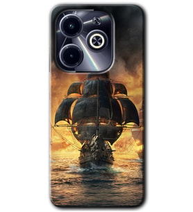 İnfinix Hot 40i Kılıf HD Desen Baskılı Kılıf - Siyah İnci