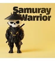 Kuru Kafa Zamurai Warrior Özel Seri Siyah  Özel Seri Koleksiyon Ürünü Oyuncak Figür