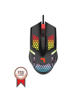 Torima TM-15 USB RGB Aydınlatmalı Gaming Oyuncu Mouse Siyah