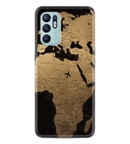 Oppo Reno 6 Kılıf Silikon Desen Özel Seri Map Planet 1656