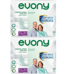 Evony Hasta Bezi Yetişkin Bel Bantlı Tekstil Yüzey Ekstra Büyük (XL) 60 Adet (2PK*30)