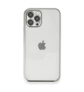 Apple iPhone 12 Pro Max Kılıf Razer Lensli Silikon - Gümüş