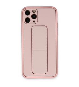 iPhone 11 Pro Kılıf Coco Deri Standlı Kapak - Pembe