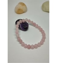 6 MM PEMBE KUVARS DOĞAL TAŞ BİLEKLİK