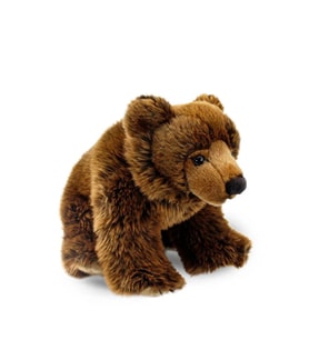 Animals Of The World Boz Ayı Peluş Oyuncak, Kahverengi, 33cm