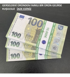 300 ADET 100 EURO GEÇERSİZ EĞLENCE OYUN ŞAKA  DÜĞÜN PARASI