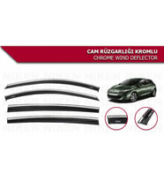 Renault Megane 3 Kromlu Cam Rüzgarlığı Niken 2011-2015 arası (Beyaz)