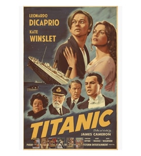 Titanik Tablo Ahşap Poster Dekoratif