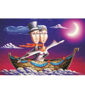 Gold Puzzle 1000 Parça Mutluluğa Yelken Açtık Puzzle
