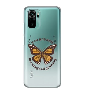 Redmi Note 10/Note 10S Uyumlu Kelebek Desenli Şeffaf Telefon Kılıfı