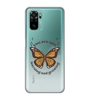 Redmi Note 10/Note 10S Uyumlu Kelebek Desenli Şeffaf Telefon Kılıfı