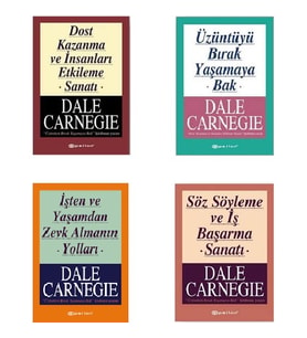 Dale Carnegie 4 Kitap Kişisel Gelişim Seti (Dost Kazanma ve İnsanları Etkileme Sanatı-Üzüntüyü Bırak Yaşamaya Bak-İşten ve Yaşamdan Zevk Almanın Yolları-Söz Söyleme ve İş Başarma Sanat)