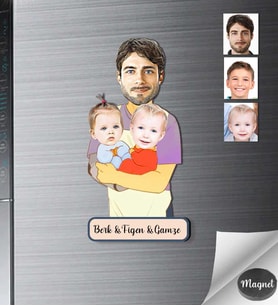 Kişiye Özel Aile Ahşap Magnet 13